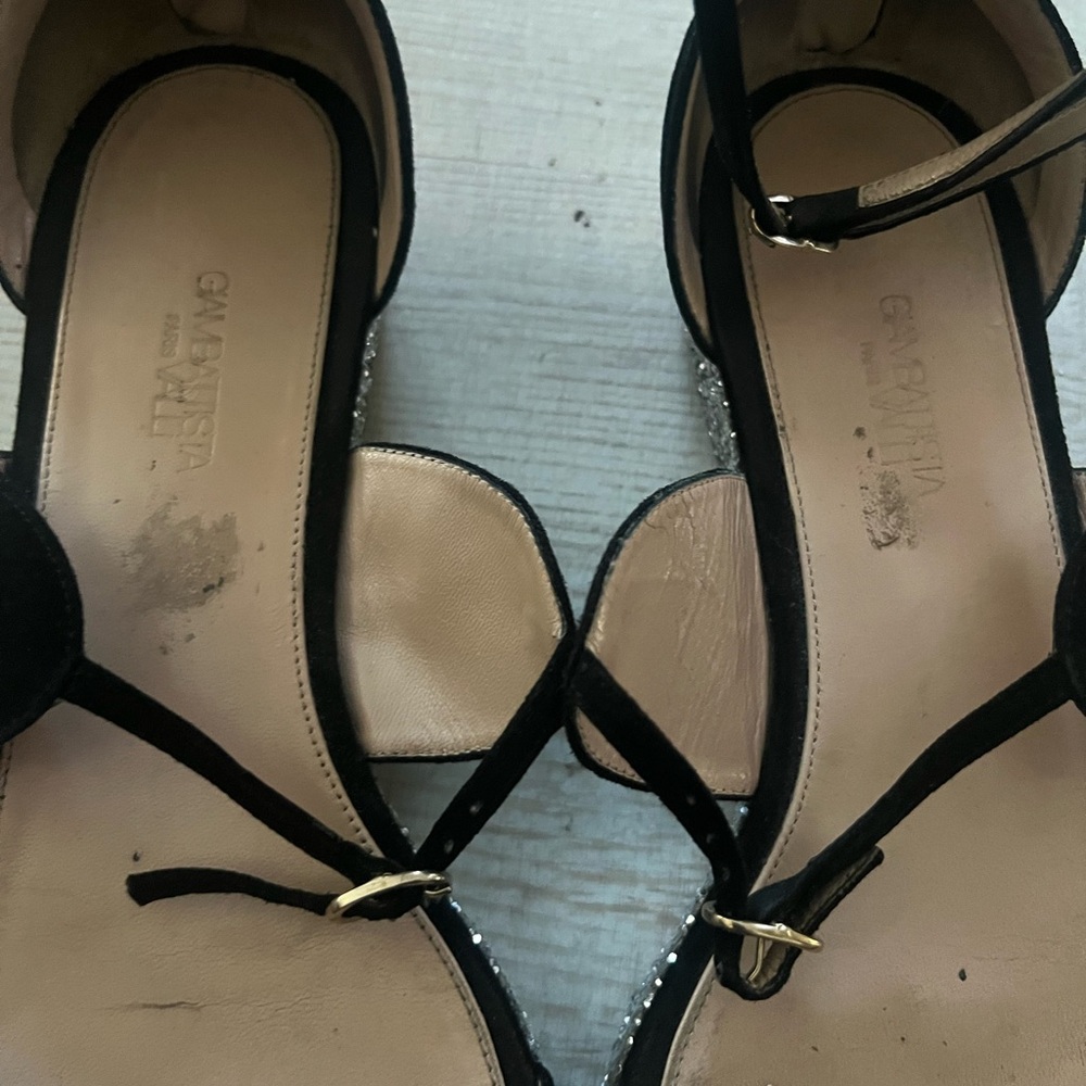 Gianvito Rossi Black and Cream Sandals
